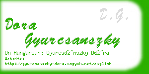 dora gyurcsanszky business card